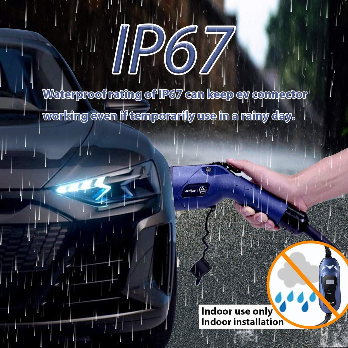 Portable EV Charger with 25ft Cable Q549