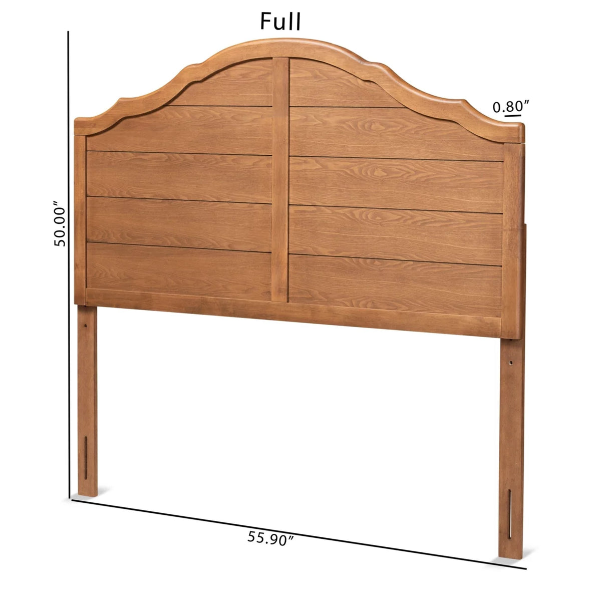 Ash Walnut Finished Wood Full Size Headboard S19595