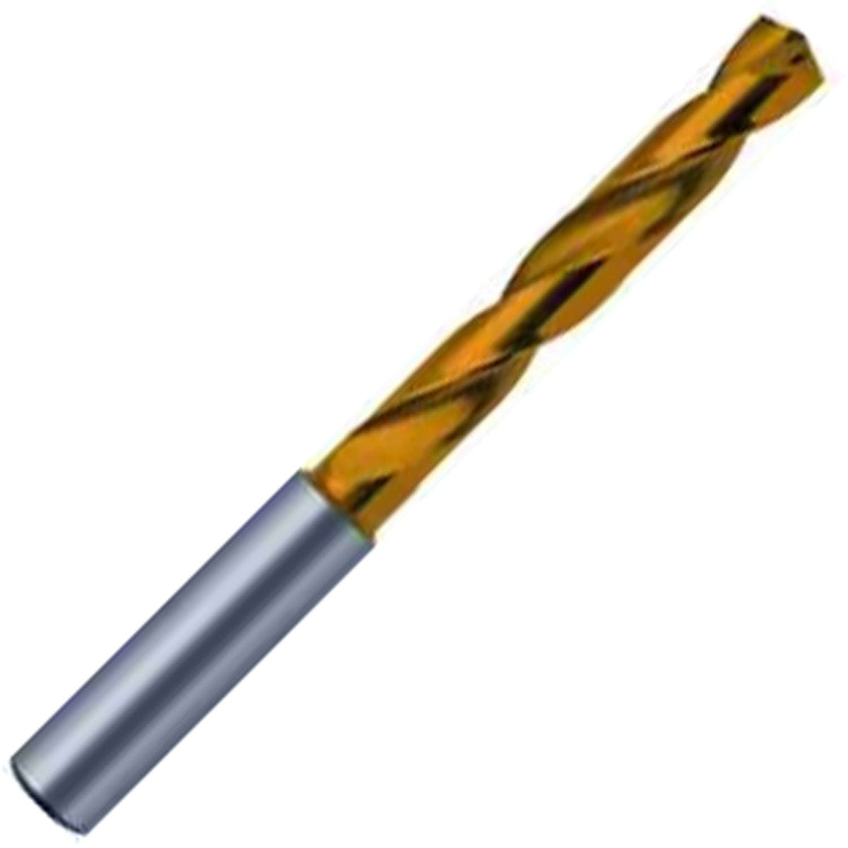 25/64x22 Carbide 140° Point Tin Coated Coolant Fed Drill U6403