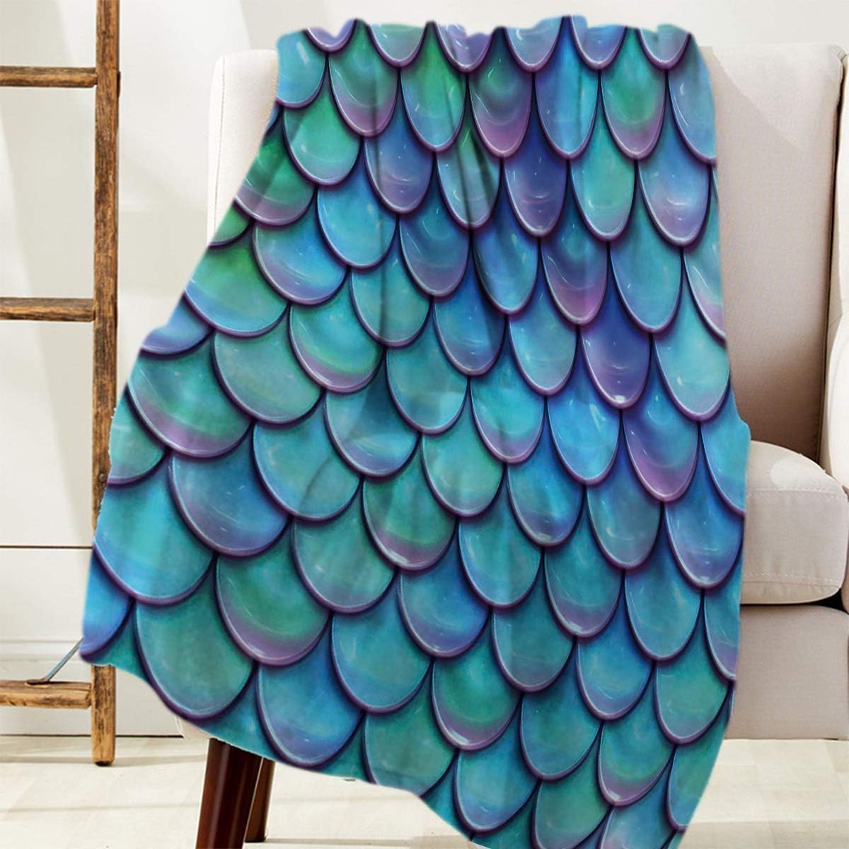 Flannel Fleece 50 x 80 inch Geometric Throw Blanket I4949