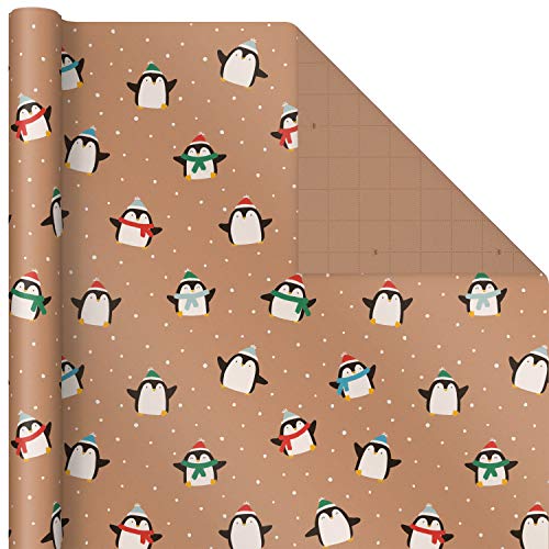 Christmas Wrapping Paper Bundle, Kraft, Pack of 4, 88 sq. ft. ttl X3233