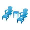 Sky Blue Adirondack Chair Conversation Set of 5 S41332