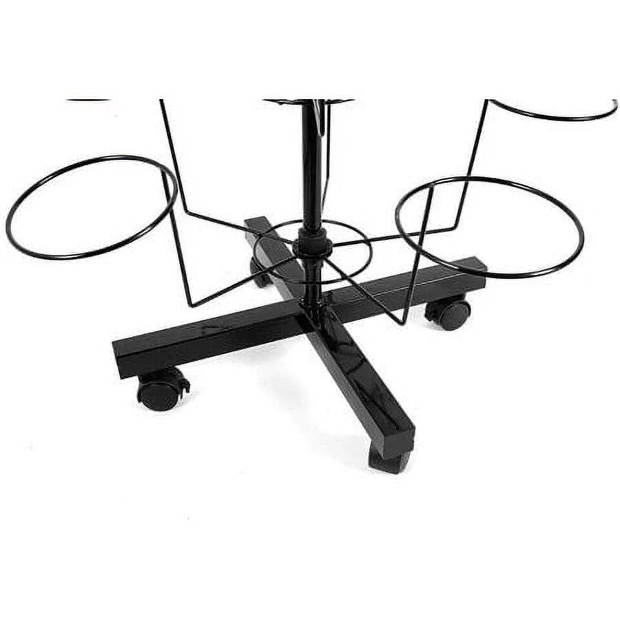 7 Tier Rotating Hat Rack Stand with 35 Hooks White B29730