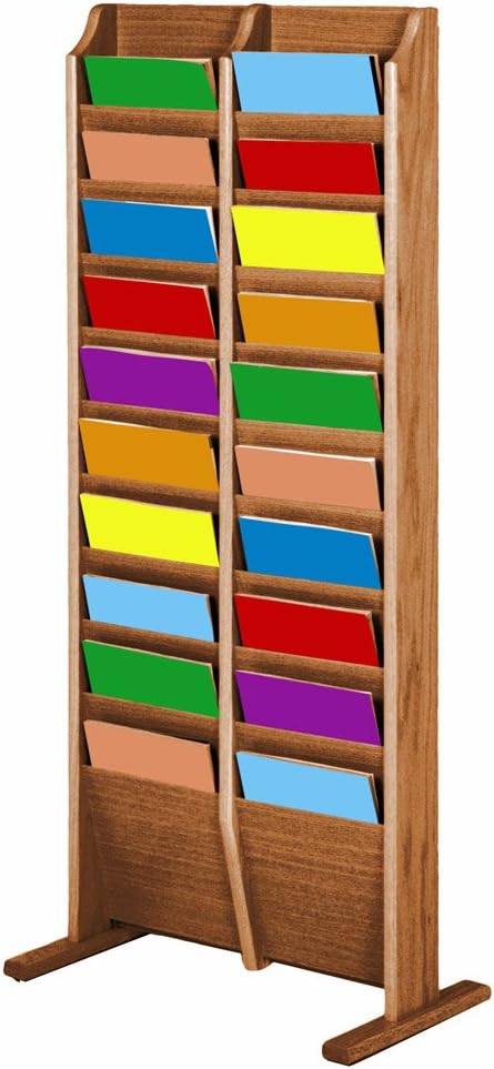 Light Oak Wooden Magazine Rack N747