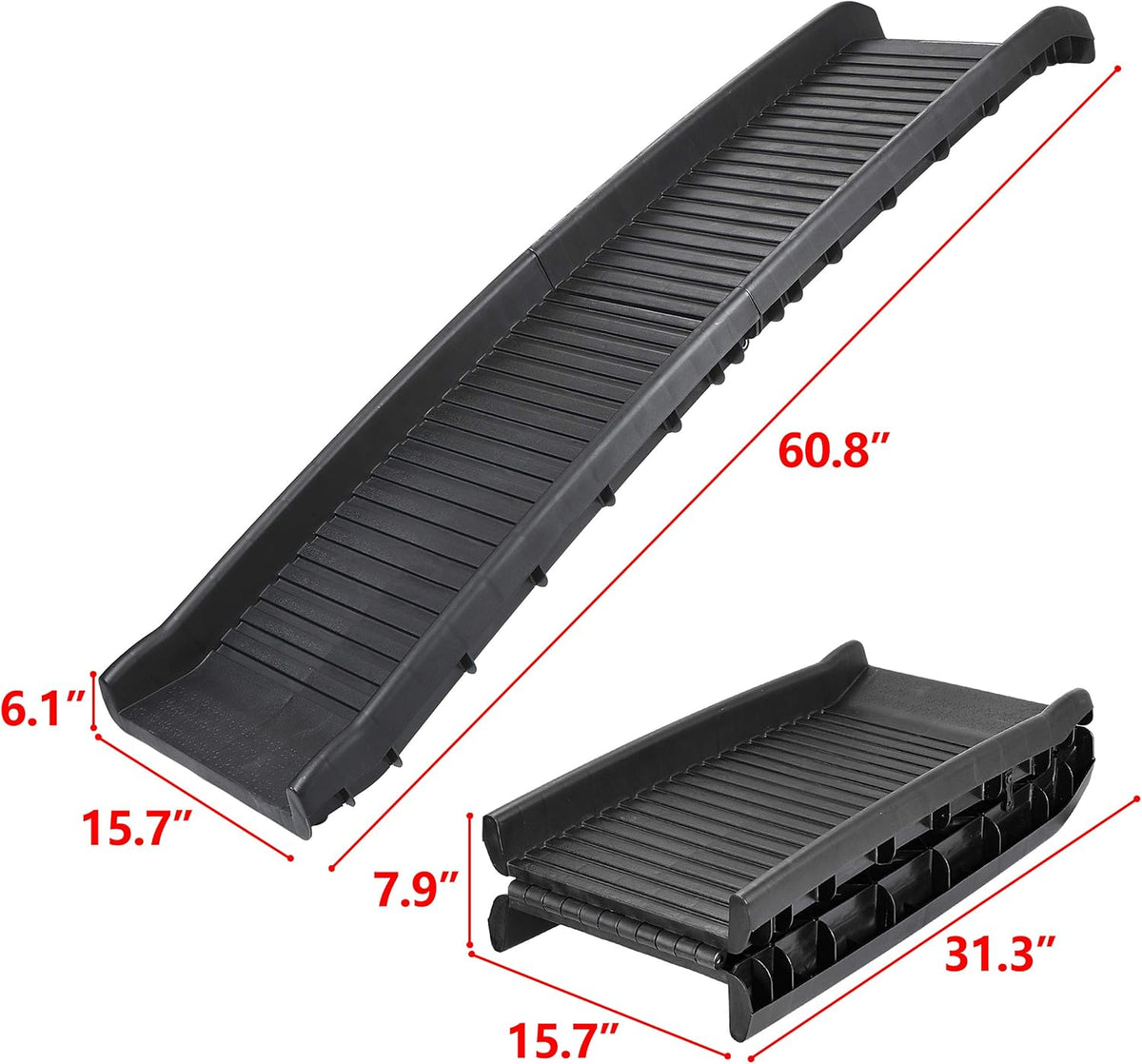 62 Inches Folding Pet Ramp Pack of 2 T70582