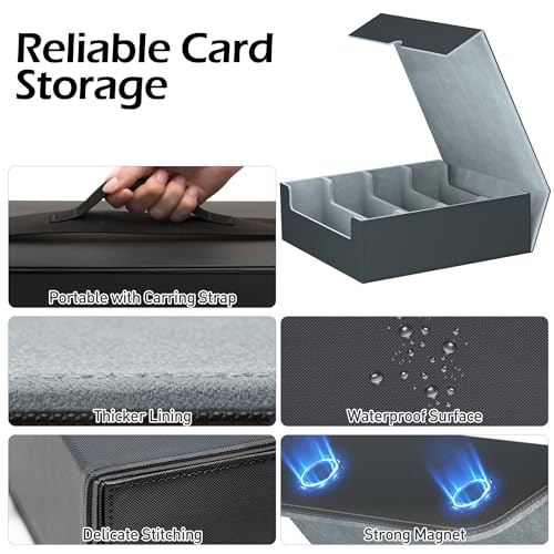 4-Row Trading Card Storage Box with 50 Sleeves & 24 Dividers D7426