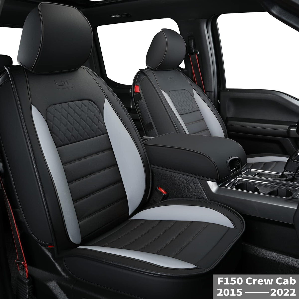 Black 2 pcs Front Seat Covers W91219