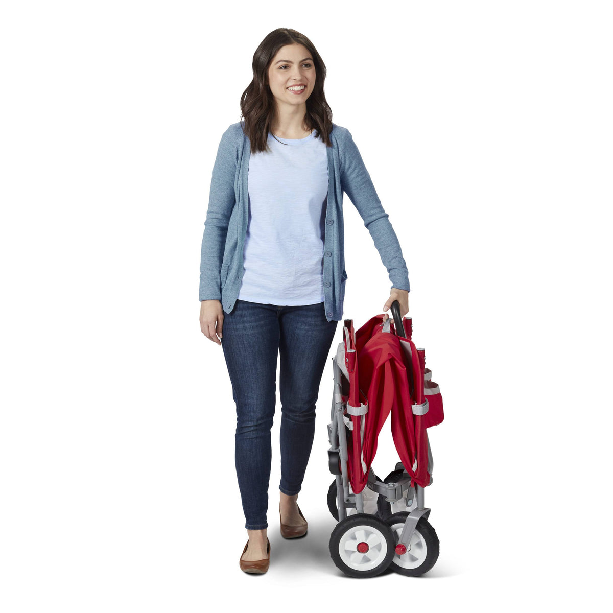 Folding Wagon with Canopy Red X3942