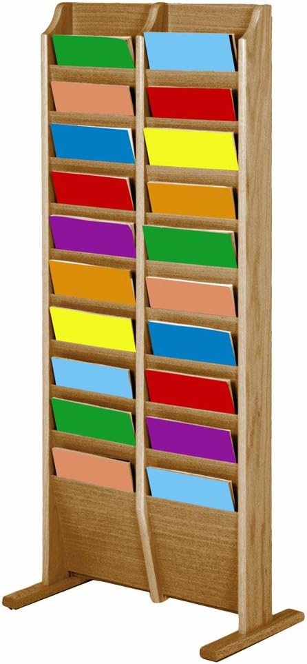 Light Oak Wooden Magazine Rack N747