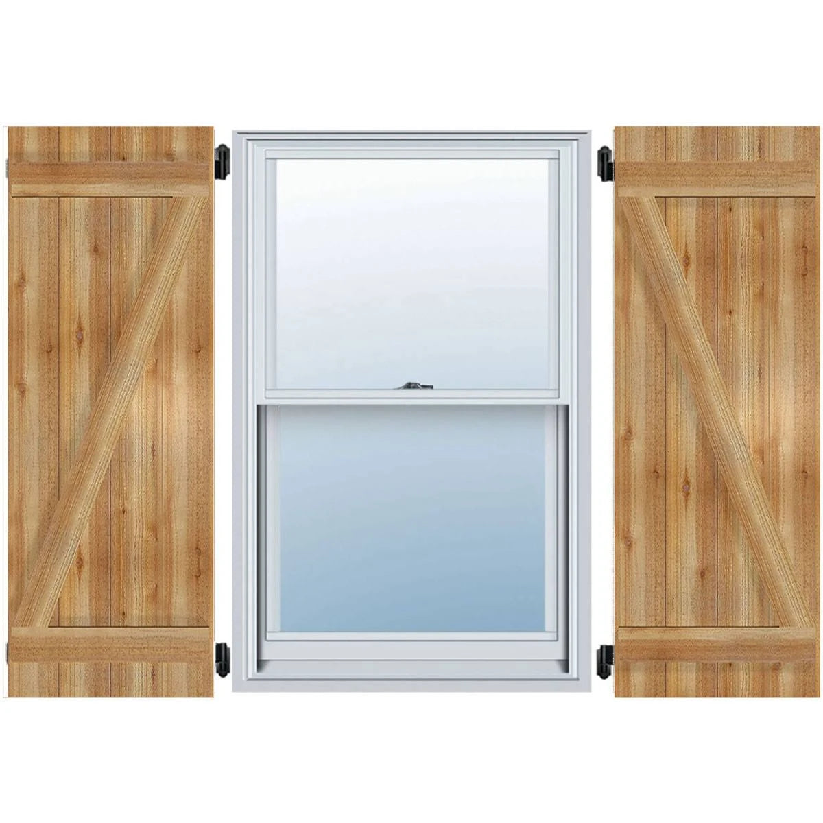 Rough Sawn Western Red Cedar Board-n-Batten Shutters A3024