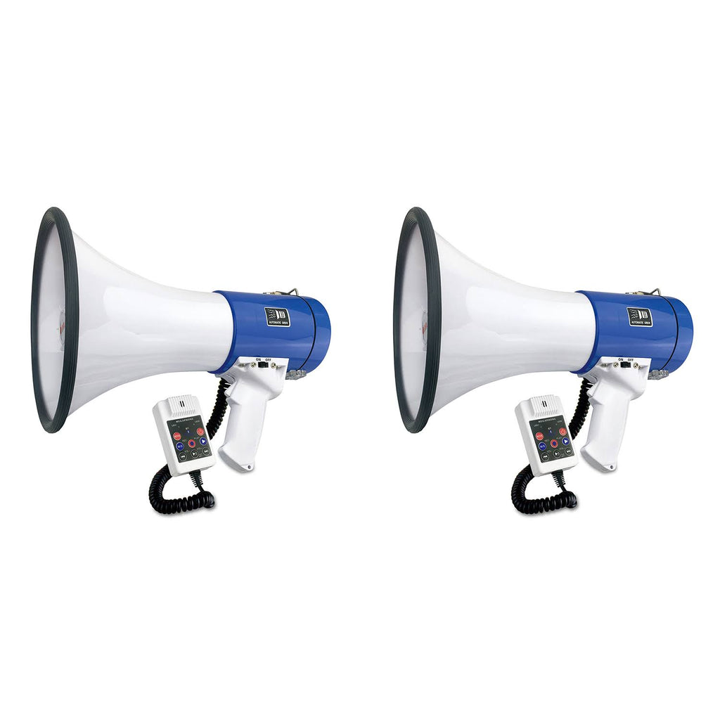 50W Rechargeable Megaphone Speaker with Built in Siren (2 Pack) Z7814