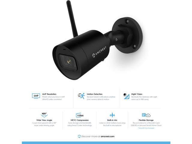 4MP Outdoor WiFi Bullet Security Camera V72335