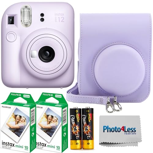 Instant Film Camera Pastel Blue with Twin Pack Instant Film 20 Prints and Case D747067