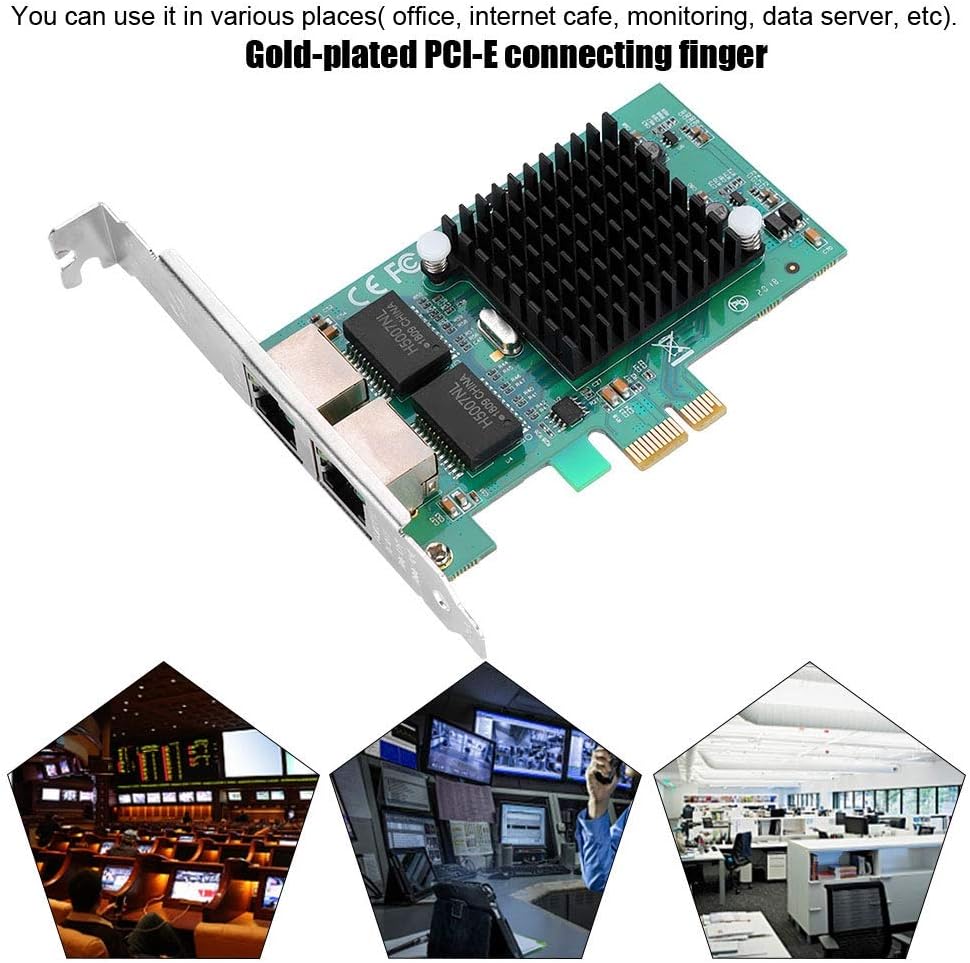 WiFi Card, Dual Port Gigabit Network with Baffle R1590