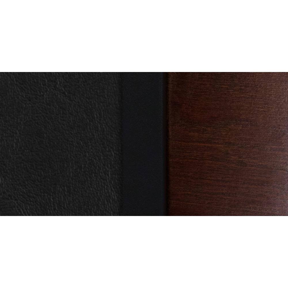 Black Metal Restaurant Chair with Walnut Wood Back and Burgundy Vinyl Seat V35438