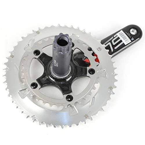 Silver Carbon Road Bike Crankset 50/34 10 Speed 175mm Y2287