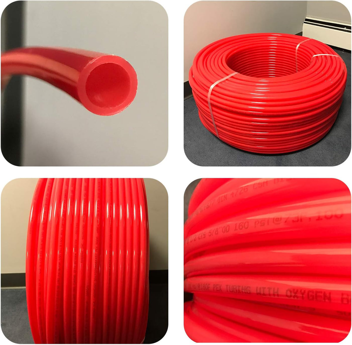 1/2 Inch X 300 Ft Red Non-Barrier Pex Tube Coil T3562