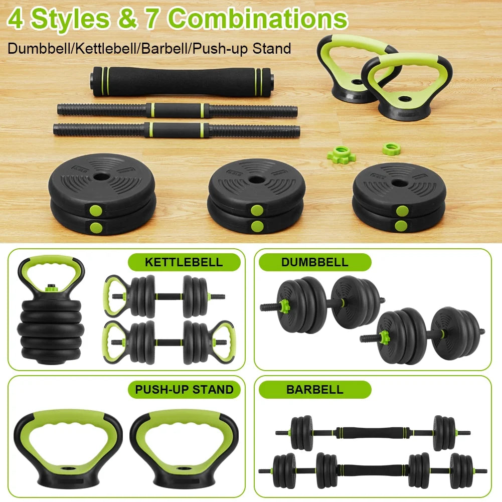 4-in-1 Adjustable Dumbbells Set 50lbs G8379