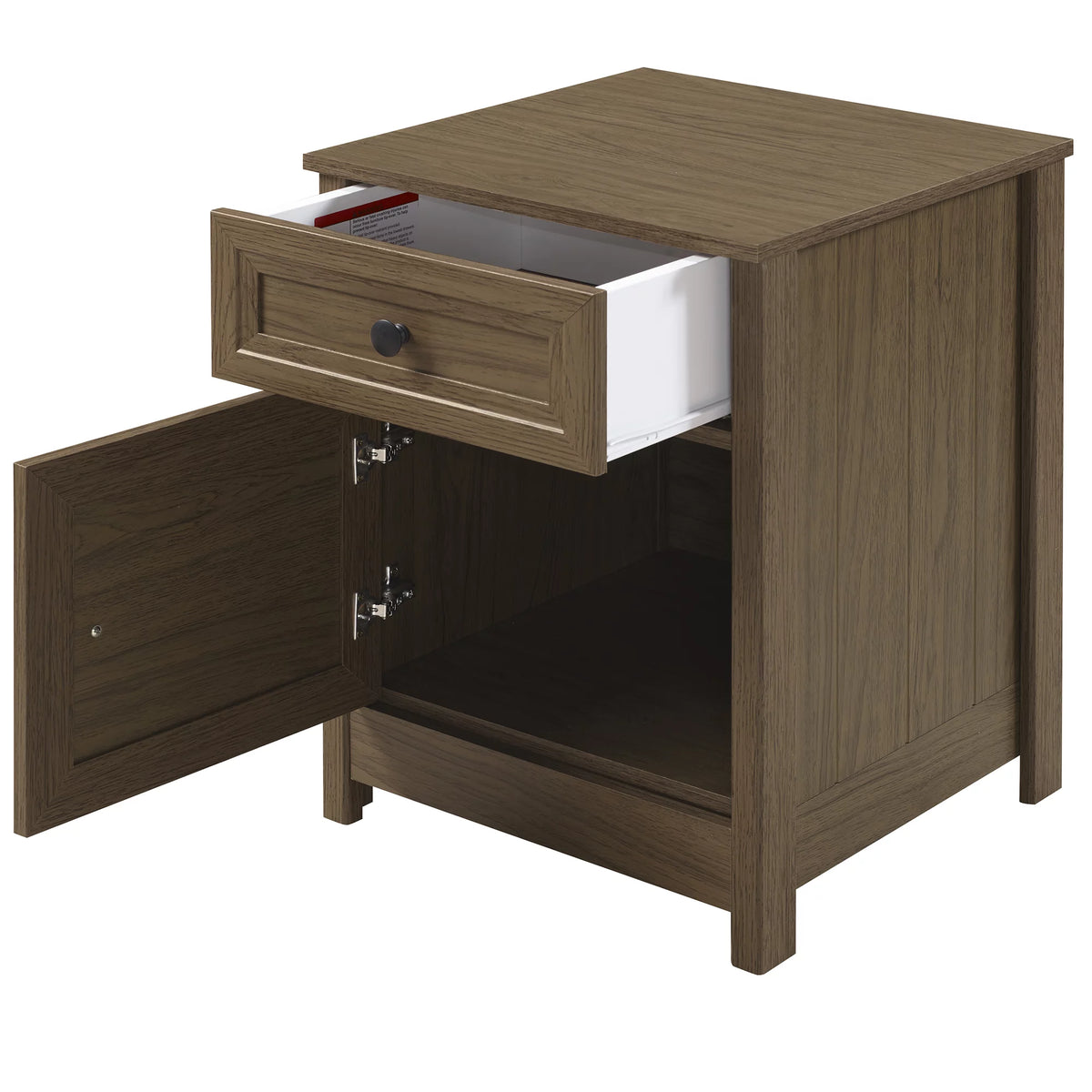 Dark Walnut 1 Door and Drawer Nightstand H56633