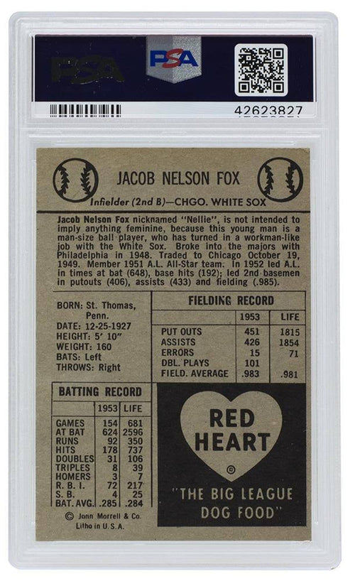 1954 Red Heart Baseball Card NM 7 OC L8661