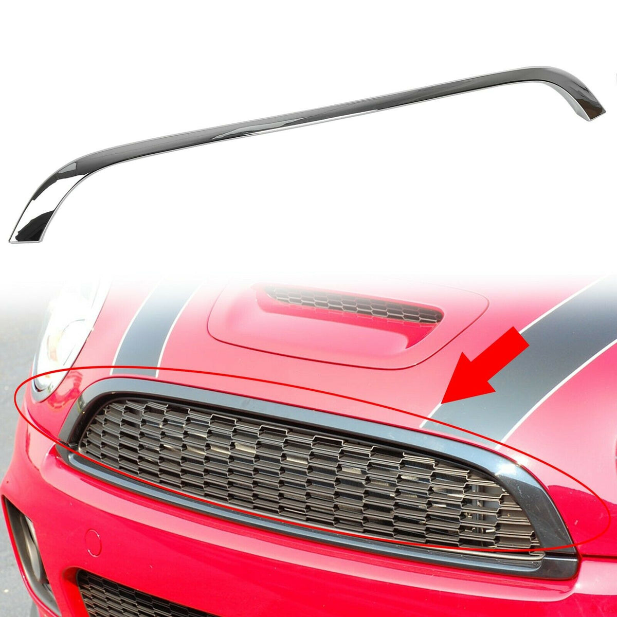 Chrome Grille Hood Trim Moulding U997