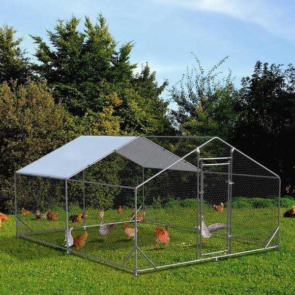 Walk-In Chicken Coop with Waterproof Cover M98541