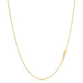 14k Gold Box Chain Necklace with Lobster Claw Clasp G4865
