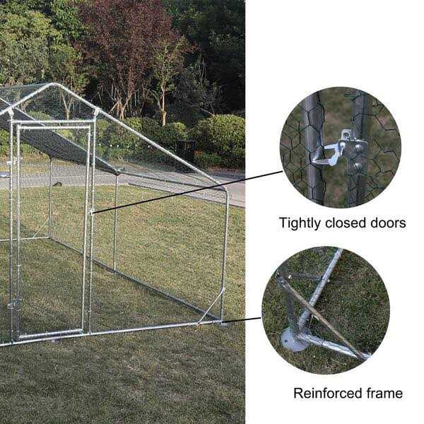 Walk-In Chicken Coop with Waterproof Cover M98541
