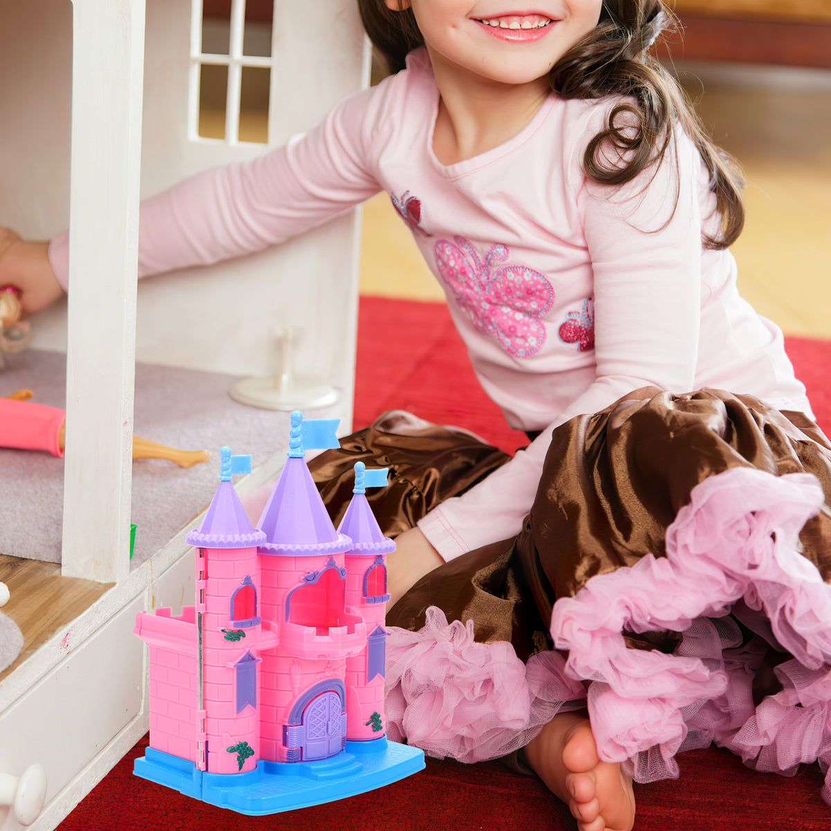 Luxury Plastic Dollhouse Castle Kit 2 Pcs G154430