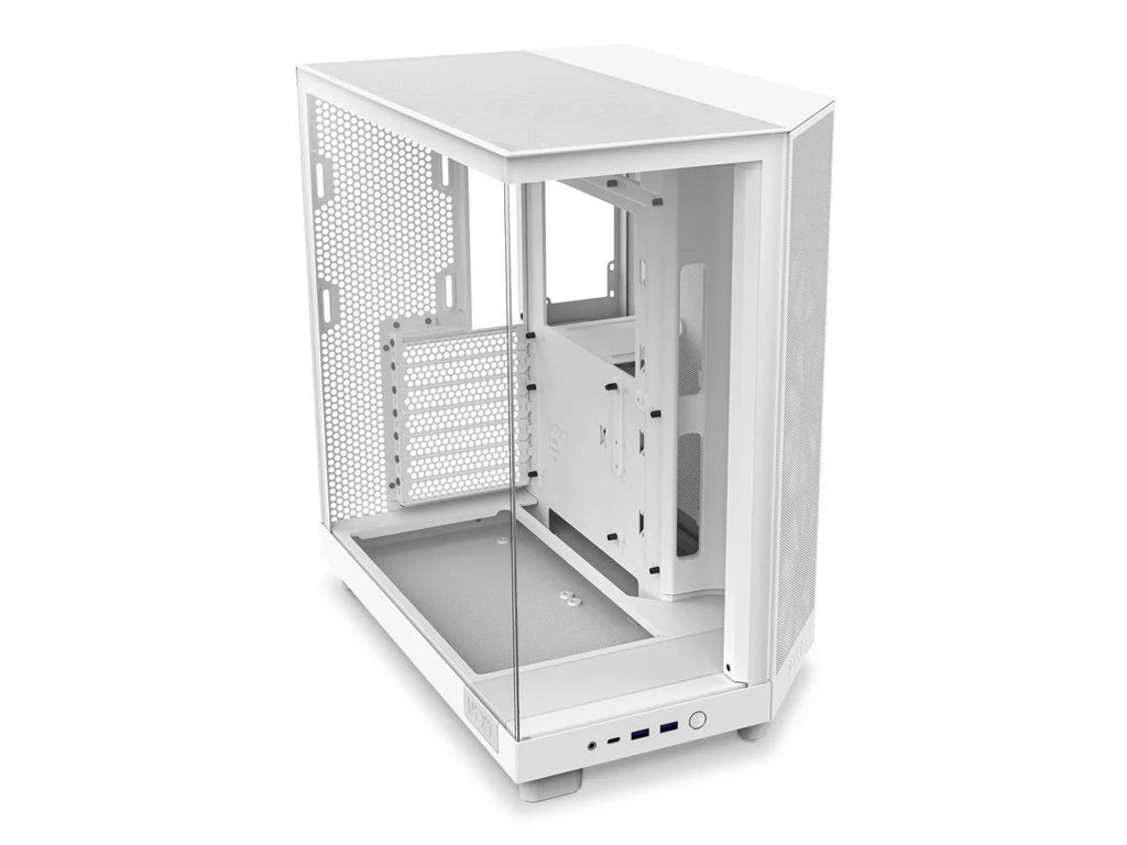 White Compact Dual-Chamber Mid-Tower Airflow Case T54110