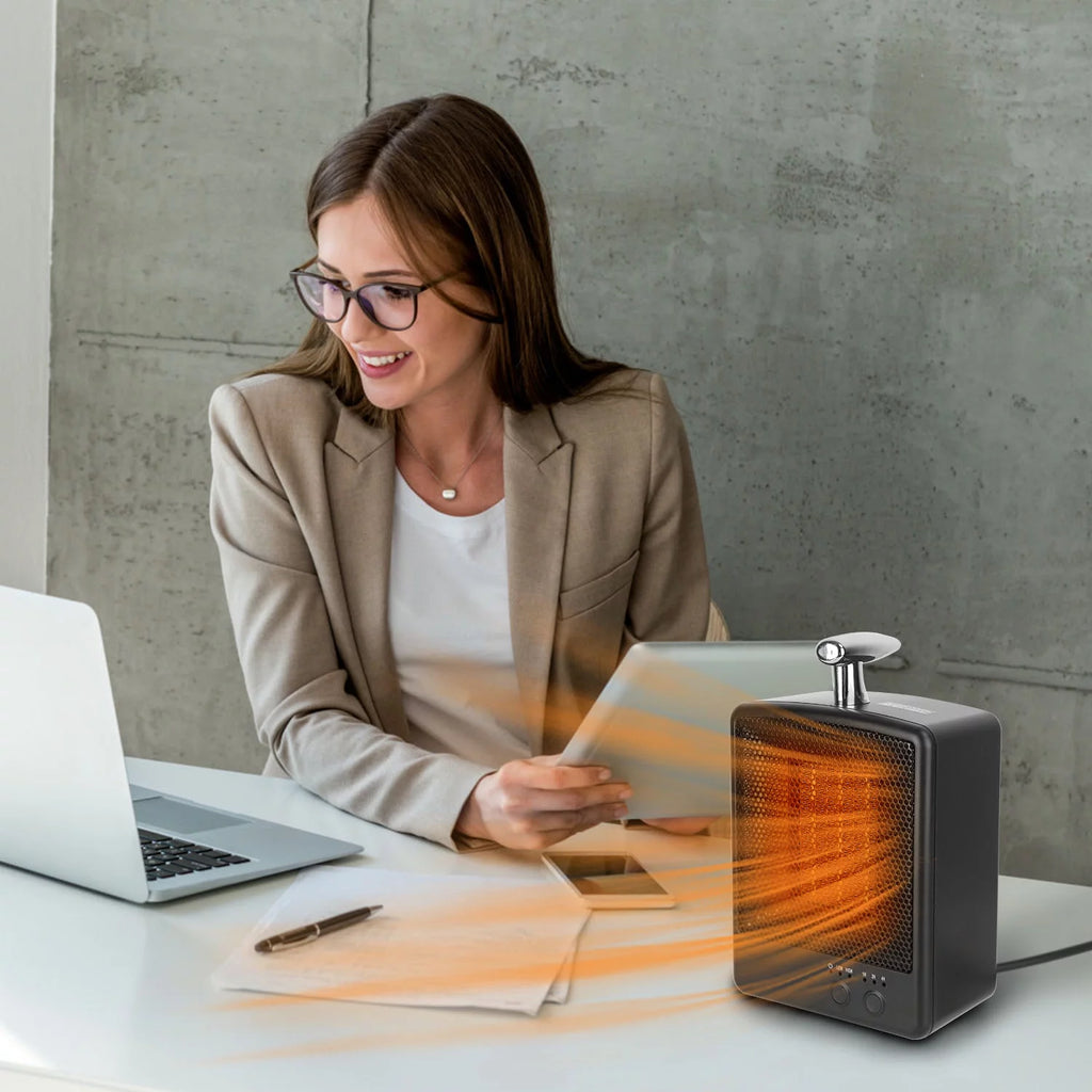 1000W Portable Ceramic Heater with Adjustable Temperature Timer R26121