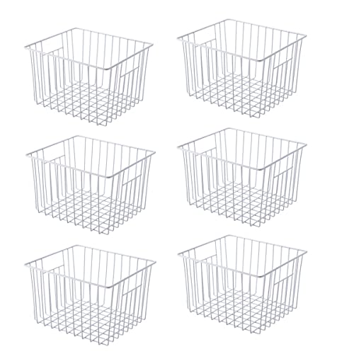 Metal Wire Freezer Basket Organizer with Handles Y84914
