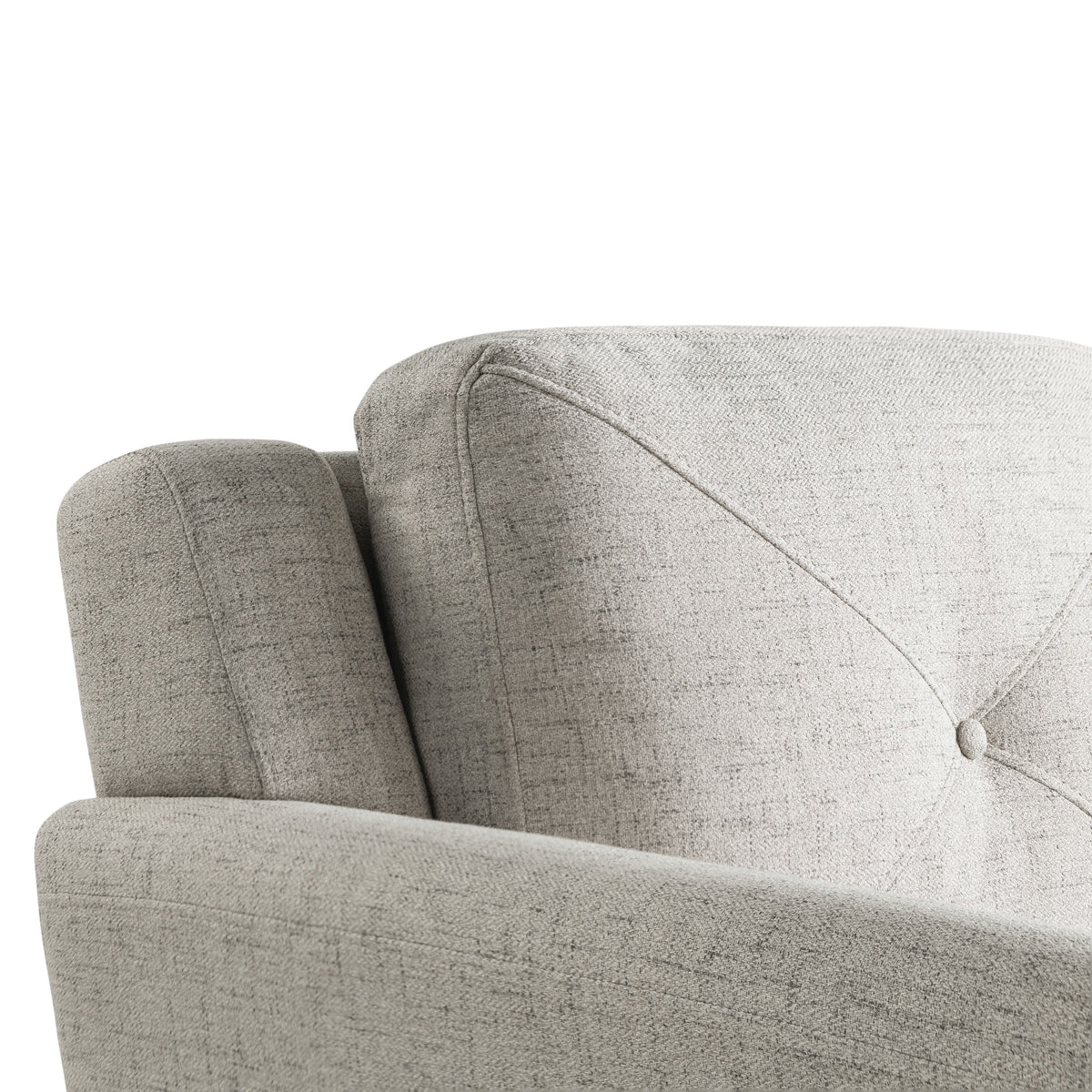 Beige Fabric Loveseat with Curved Arms H9919