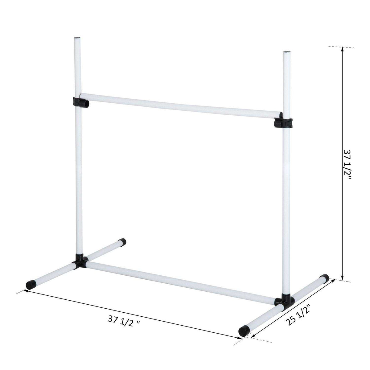 4 Piece Dog Agility Equipment with Adjustable Height Jump Bars A852