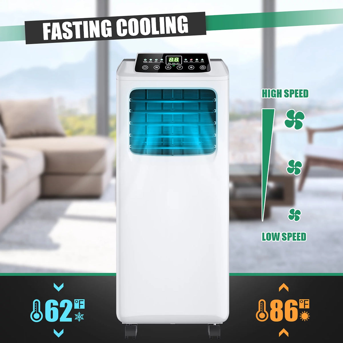 5500 BTU Portable Air Conditioner & Dehumidifier with Window Kit W547091
