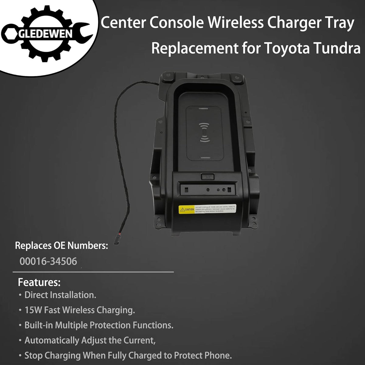 Center Console Wireless Charger Tray for Toyota Tundra L903421