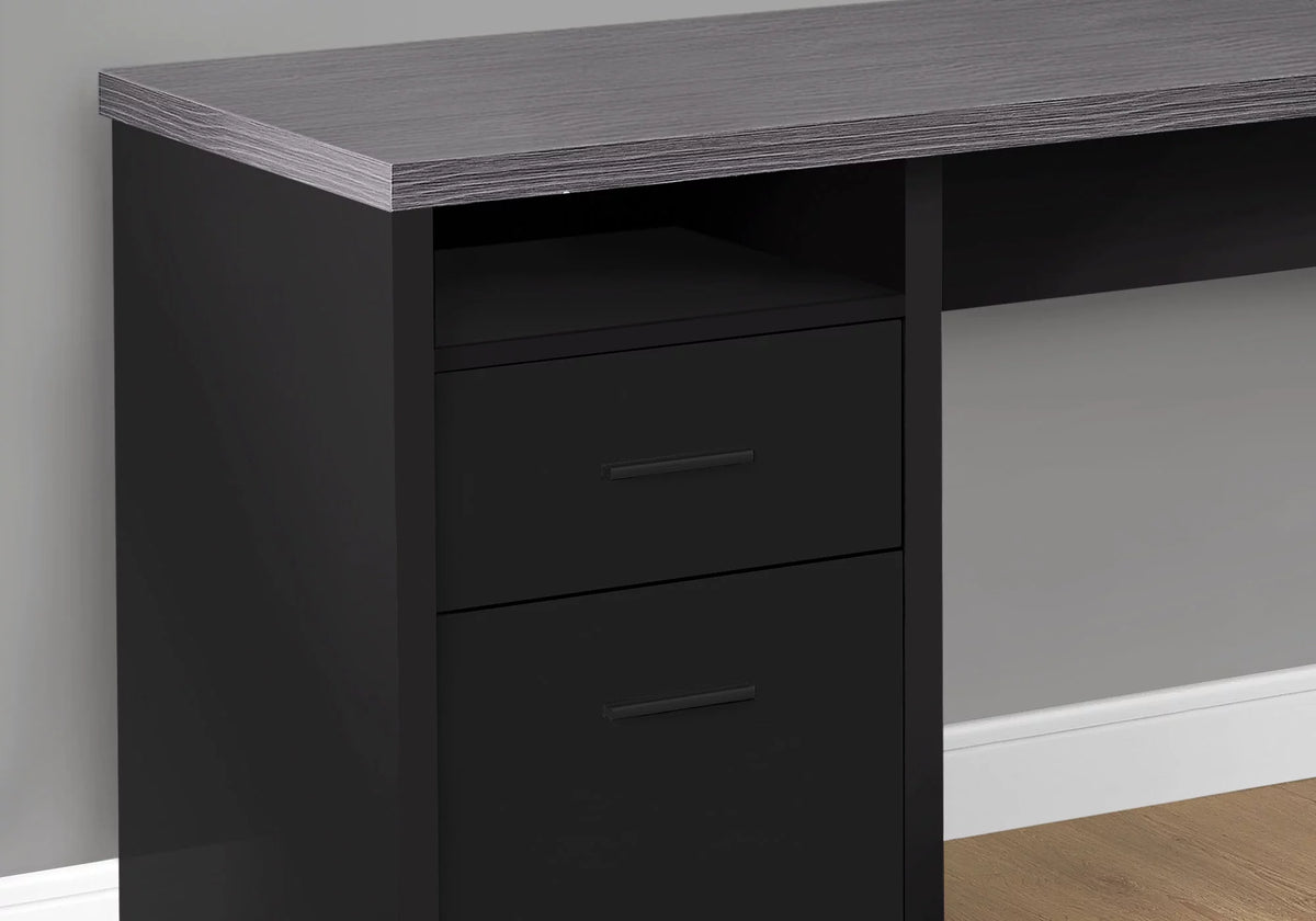 Black And Grey L Shape Corner Computer Desk K777