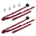 Burgandy Retractable Bucket Seat Belt Kit with Bracketry - 2 Belts O18359
