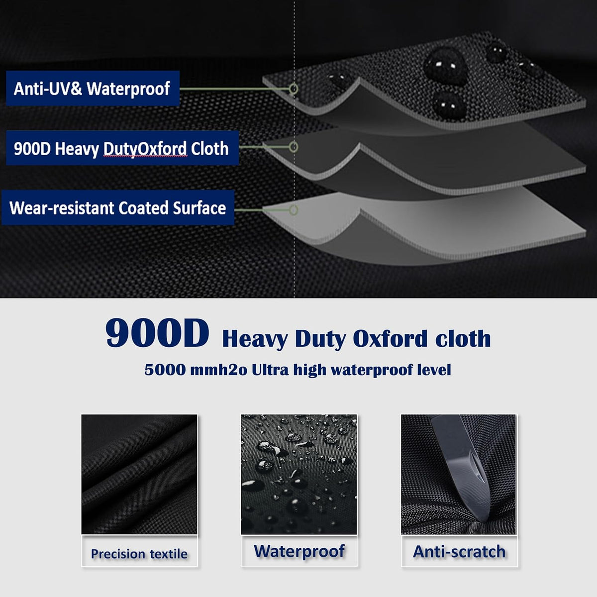 Black 64x40x16 Inches Water Softener Cover F835