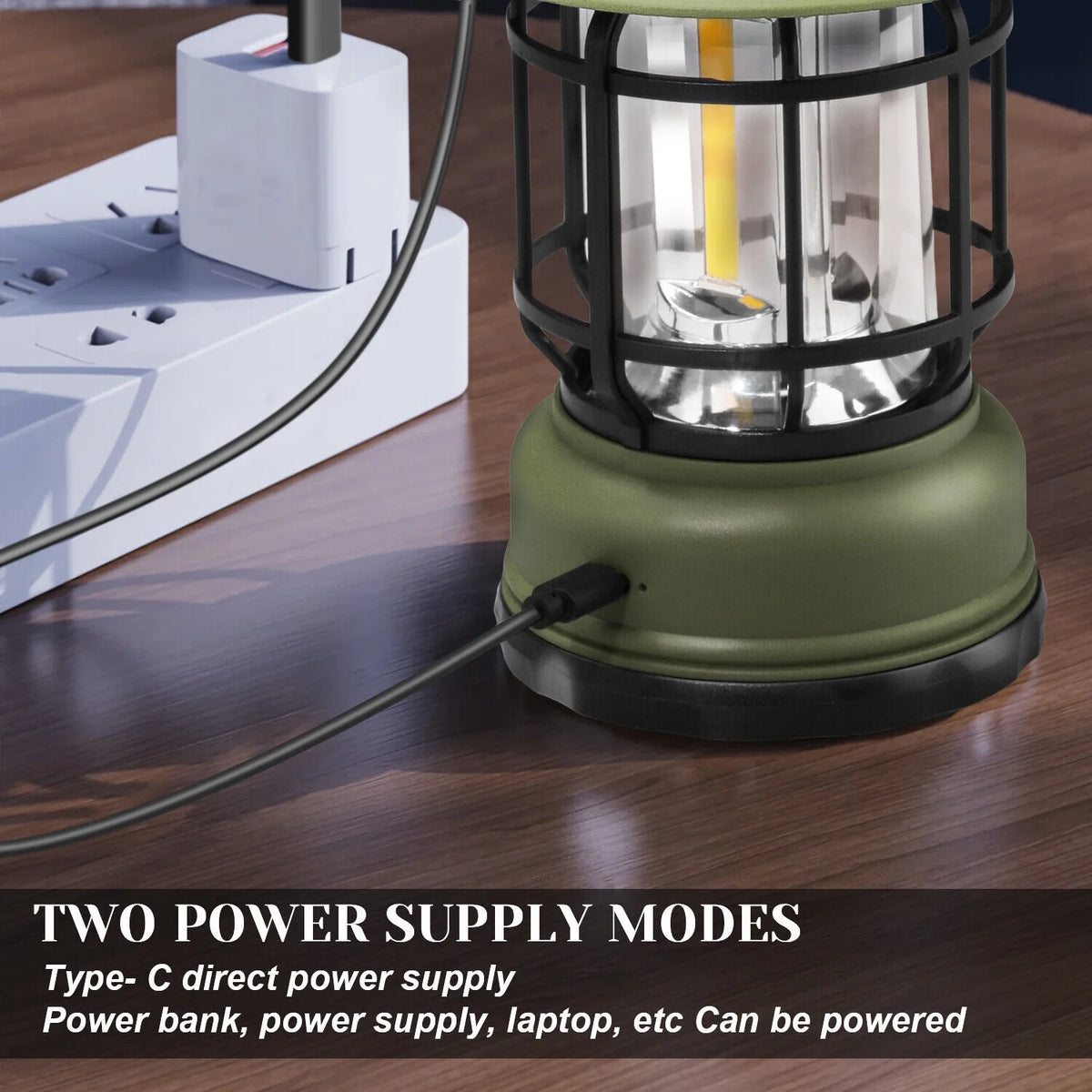 USB Rechargeable LED Camping Lantern Flashlight Lamp L113362