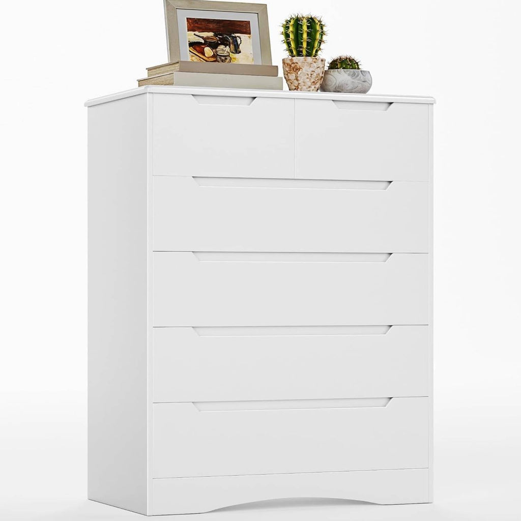 White 6 Drawer Dresser G186089