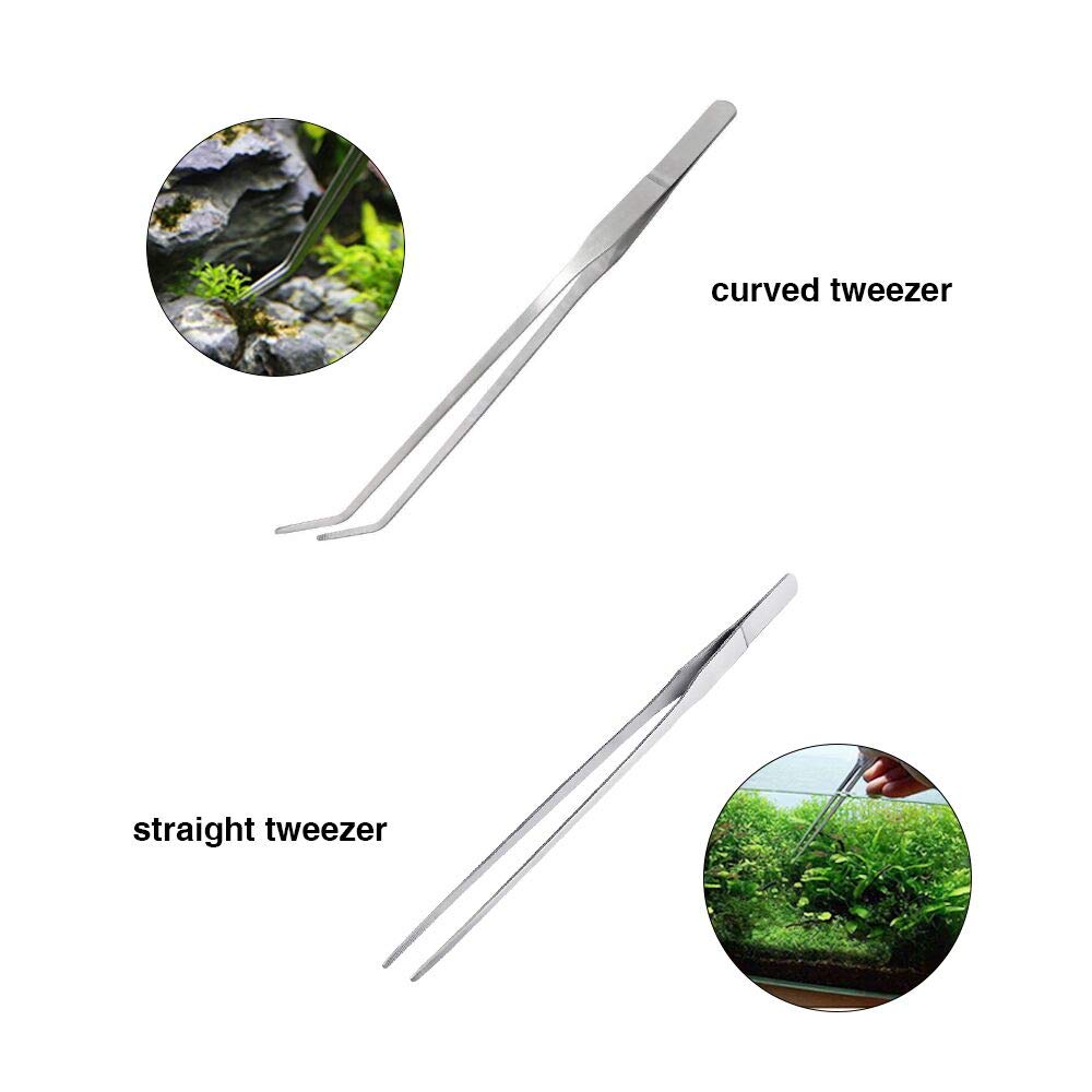 5 in 1 Aquarium Scissors Tweezers Spatula Stainless Steel Aquascaping Tools G615