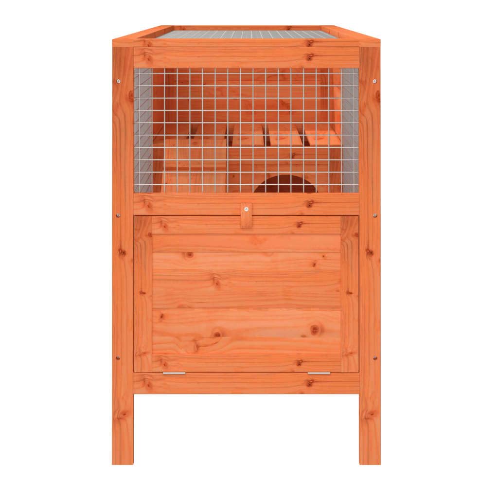 2 Tier Solid Wood Rabbit Hutch with Ramp S271598
