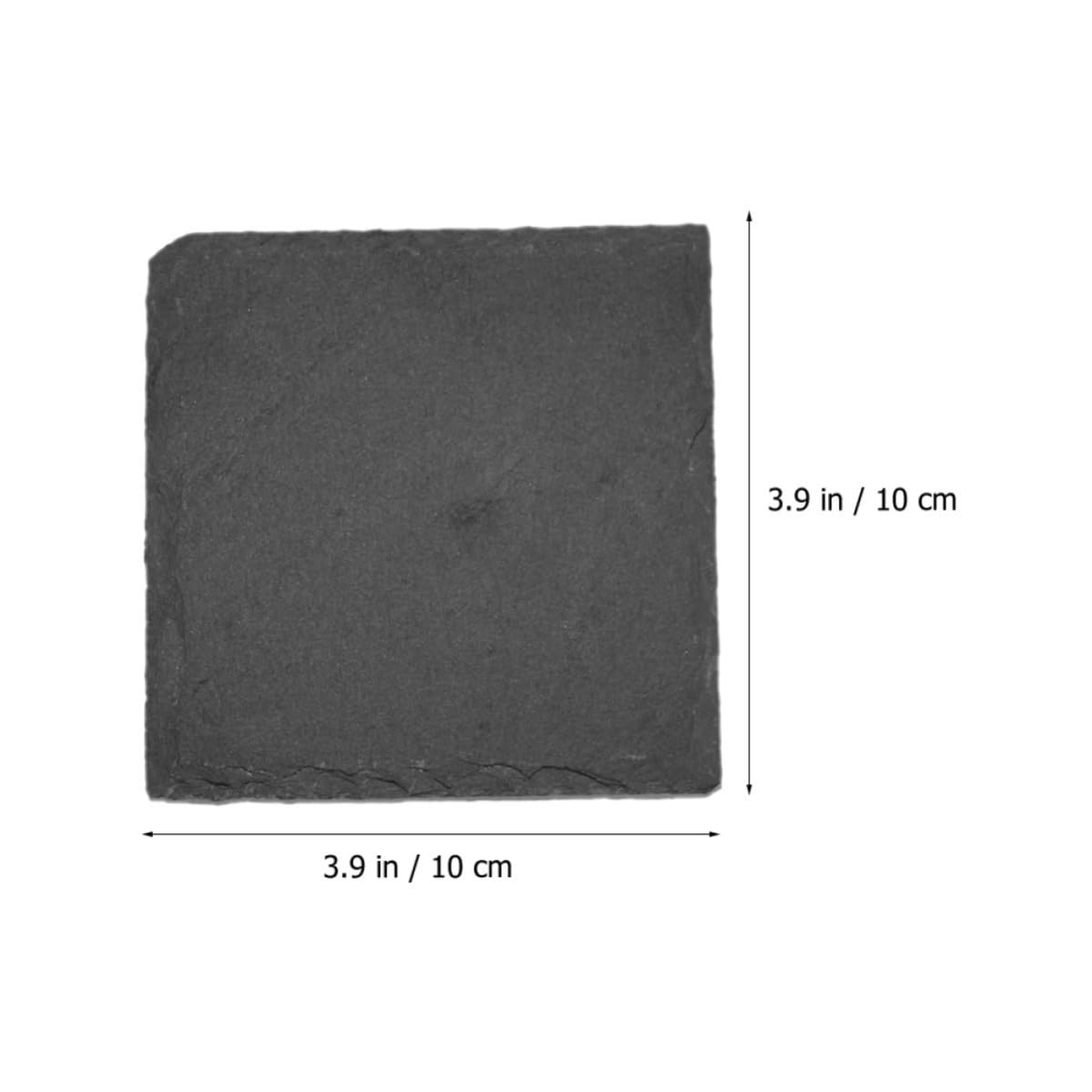 Black Natural Stone Square Coasters X43920
