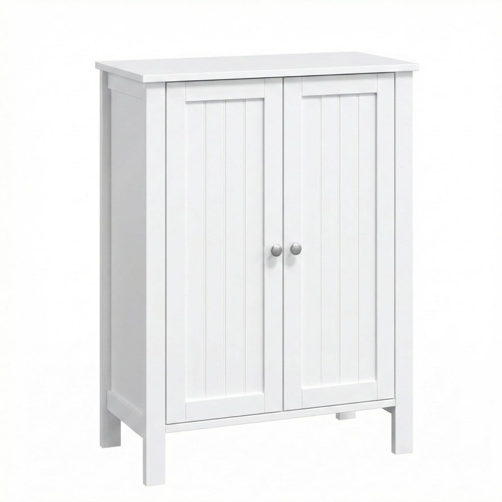 White Free Standing Bathroom Cabinet with Adjustable Shelf L315032