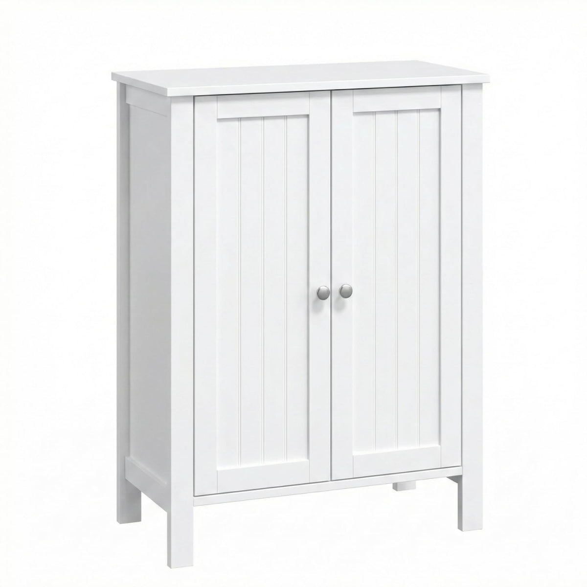 White Free Standing Bathroom Cabinet with Adjustable Shelf L315032