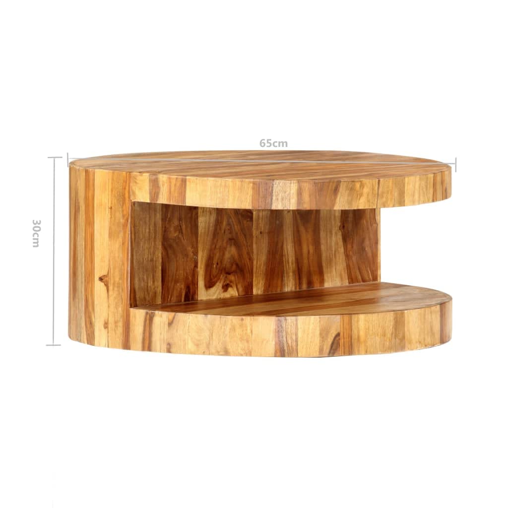 Round Coffee Table Solid Sheesham Wood B133