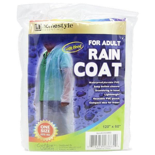 Adult PVC Raincoat with Hood Case of 48 T802257
