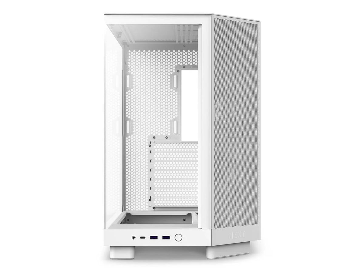 White Compact Dual-Chamber Mid-Tower Airflow Case T54110