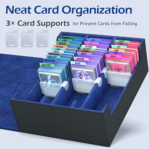 4-Row Trading Card Storage Box with 50 Sleeves & 24 Dividers D7426